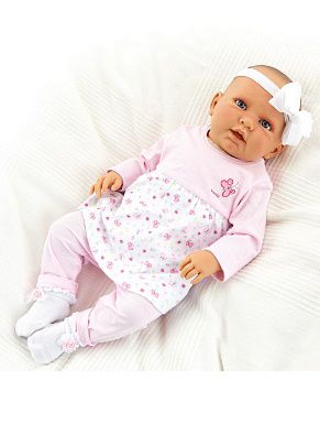 Doro Doll Babypuppe Kristina 52 cm mit weichem Stoffkörper 1207